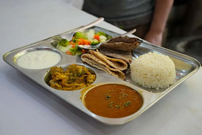 Sattvic food served at Samatva Yogalaya yoga retreat in India
